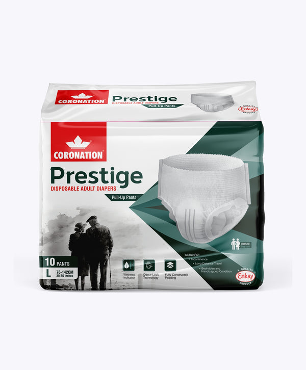 Coronation Prestige Disposable Adult Diaper - Pull Up Pants (Size L)